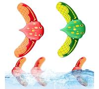 Quorlis Diving Toys for Swimming Pool - 2PCS Stingray Underwater Glider Water-Powered Pool Toy with Adjustable Fins & Wings, Fast Swimming Fish Toy for Pool Games, Beach Water Fun