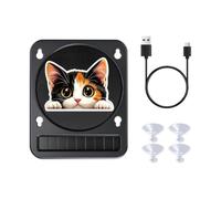 Quorvex Ambient Lights for Car Solar-Powered LED Cute Cat Suction Cup
