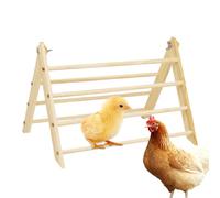 Quorvex Chicken Roosting Perch - Chicken Coop Perch Bar | Space-Saving Wooden Portable Stand for Backyard Hens Brooder Poultry Care Large Bird Chicks Habitat Outdoor