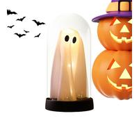 Quorvex Ghost Night Light | Tabletop Light Up Ghost in a Jar,Cute Scary Battery Operated Ornament Lamp for Home Holiday Tabletop Party Halloween Mantel Display