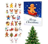 Quorvex Gingerbread Man Christmas Countdown,24-Day 2D Acrylic Toy | Countdown To Christmas Gingerbread Man Calendar,for Holiday Kids Boy Girl Women Men Family Classroom Offices Desk