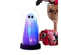 Quorvex Halloween Ghost Night Light,Light Up Ghost in a Jar | Cute Scary Battery Operated Ornament Lamp for Home Holiday Tabletop Party Halloween Mantel Display