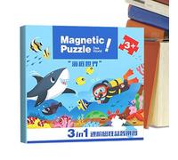 Quorvex Magnet Puzzle, Educational Learning Magnets, Games for Toddler Boys Girls Kids Age 2-6 Learning Education Development Car Airplane Road Trip Birthday Kindergartens