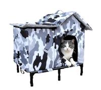 Quorvex Outdoor Cat House,Insulated Waterproof Windproof | Winter Over-Ground Stray Cat Shelter | for Balcony Garden Park Residential Area Garage Barn Street Corner
