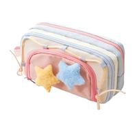 Quorvex Pencil Pouch, Large Capacity Pencil Pouch Organizer, Stationery Organizer with 8 Compartments for Ruler Eraser Marker Sticky Notes Student Teacher College Kindergarten Travel Christmas