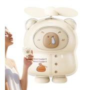 Quorvex Personal Fan,Cute Capybara Personal Air Blower | USB Rechargeable Handheld Student Fan for Tent Outdoor Camping Beach Desk Garden School Gym