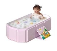 Quorvex Portable Bathtub for Toddler | Folding Shower Tub for Toddler,Body Cleansing Basin Shower Bucket for Travel Backyard Nursery Girls Boys 0-8 Years Old