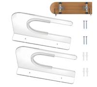 Quorvex Surfboard Wall Mount Clear Acrylic Horizontal Organizer | Wall Mount Surf Board Rack for Skateboards, Snowboards, Garage, Living Room, Bedroom