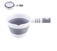 Quorvex Water Ladle Scoop - Foldable Bath Cup Bucket - Hangable Scoop Dipper Spoon for Kitchen Bathroom Travel Shower Cooking Outdoor Activities