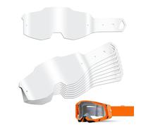 Quorvix 50 Packs Goggles Tear Offs for 100 Percent Armega Goggle, Compatible with Armega Dome/Strike, Standard Tear Offs fit for Dirt Bike & Motocross Goggle Lens, 100% armega tear offs