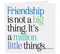 Quotable Cards "Friendship Is Not a Big Thing. It's a Milion Little Things.- Greeting Card 1 EA with Envelope