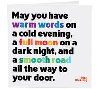 Quotable Cards "May You Have Warm Words On A Cold Evening Irish Blessing - Greeting Card 1 EA with Envelope