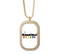 Quote A Great Man Is Great For He Wants To Be A Great Man Necklace Pendant Diamond Crystal Golden Jewelry