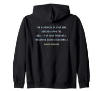Quote by Marcus Aurelius, Mindset Motivational Quotes Stoic Zip Hoodie
