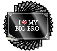 Quote Case Scratch Resistant Decals, Plastic Matte Print for Phone Case Checkered | Camper Van Accessories Uv Proof Pack I Love My Big Bro(12X18CM)