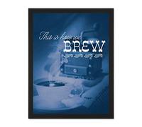 Quote Coffee This Is How We Brew Large Framed Art Print Poster Wall Decor 18x24 inch