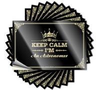 Quote Cool At Home Decor Waterproof - Keep Calm I'm an Astronomer Case Self Adhesive Decal for Drinking Use(8X12CM)