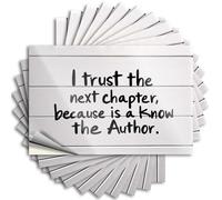 Quote Custom Vintage Decor Waterproof - I Trust The Next Chapter Because I Know The Author. Hat Self Adhesive Decal for Teacher Use(6X9CM)