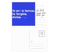 Quote Divine Forgive Human Error Postcard Card Important Person Anniversary