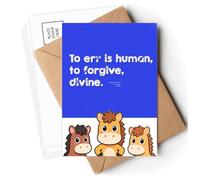 Quote Divine Forgive Human Error Postcards Envelopes Cards Mailing Year Horse
