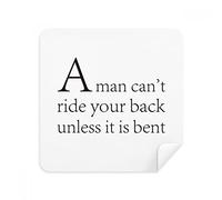 Quote Don't Let Others Ride Your Back Glasses Cleaning Cloth Phone Screen Cleaner Suede Fabric 2pcs
