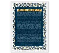 Quote Ehrmann Desiderata Pattern Letters Motivation Artwork Framed Wall Art Print A4 Artery8 White One Size