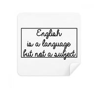 Quote English is a language but not a subject Glasses Cleaning Cloth Phone Screen Cleaner Suede Fabric 2pcs