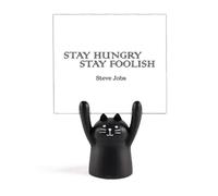 Quote from Steve Jobs Art Deco Fashion Memo Holder Cartoon Black Cat Stand Decoration