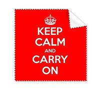Quote Keep Calm And Carry On Red White British Royal Crown War Peace Poster Illustration Pattern Glasses Cloth Cleaning Cloth Phone Screen Cleaner 5pcs