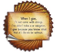 Quote Man Cave Decor Peel and Stick - When I Give, I Don't Come with Strings Laptop Core Waterproof Vinyl for Farmers(12X18CM)