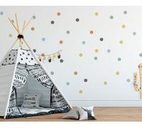 Quote My Wall Colour Boho Style Round Polka Dot Wall Stickers