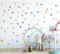 Quote My Wall Colourful Hearts Nursery Wall Sticker Decals