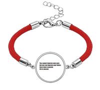 Quote Once Time is Wasted Life is Wasted Lucky Red String Bracelet Rope Bracelet Handmade