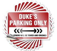 Quote Plain Vinyl Sticker | Duke's Parking Only Affirmation for Billiard Use(12X18CM)