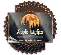 Quote Retro Home Decor Durable Vinyl - Apple Lights: A Mystical Forest Illuminated By Moonlight Wall for Mold Use(6X9CM)