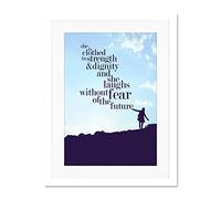 Quote She Dressed Strength Dignity Large Art Print Poster Wall Decor 18x24 inch Supplied Ready To Hang With Included Mount Brackets