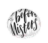 Quote Shower Cap,Feminism Slogan Sisters Before Misters] Waterproof Double Layer Bath Caps Perfect For All Hair Lengths And Thicknesses