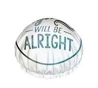 Quote Shower Cap,Inspirational And Encouraging Quote Everything Will Be Alright Waterproof Double Layer Bath Caps Perfect For All Hair Lengths And Thicknesses