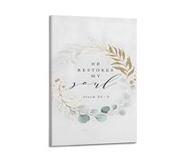 Quote Wall Art Psalm 23 3Wall Decoration Posters Motivational Wall Posters Suitable for Office Gym Bedroom Decoration AestheticFrame-style 12x18inch(30x45cm)