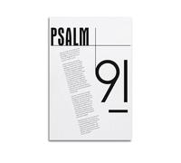 Quote Wall Art Psalm 91Canvas Poster Wall Art Poster for Room Living Room Study Aesthetics And DecorationUnframe-style 20x30inch(50x75cm)