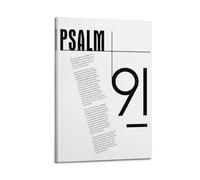 Quote Wall Art Psalm 91Canvas Poster Wall Art Poster for Room Living Room Study Aesthetics And DecorationFrame-style 12x18inch(30x45cm)