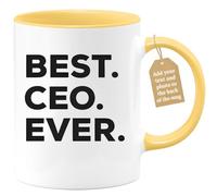 quotedazur Café-Croissant - CEO Custom Coffee Mug - Best. CEO. Ever. - Modern Humorous Gift