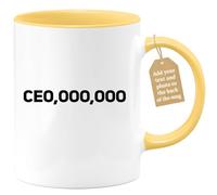 quotedazur Café-Croissant - CEO Custom Coffee Mug - CEO,000,000 - Modern Humorous Gift