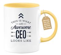 quotedazur Café-Croissant - CEO Custom Coffee Mug - This is What - an Awesome CEO Looks Like - Modern Humorous Gift