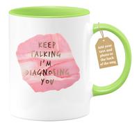 quotedazur Café-Croissant - Counselor Custom Coffee Mug - Keep Talking I'm Diagnosing You - Modern Humorous Gift
