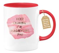quotedazur Café-Croissant - Counselor Custom Coffee Mug - Keep Talking I'm Diagnosing You - Modern Humorous Gift