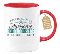 quotedazur Café-Croissant - Counselor Custom Coffee Mug - This is What - an Awesome School Counselor Looks - Modern Humorous Gift