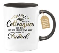 quotedazur Café-Croissant - Coworker Leaving Custom Coffee Mug - Chance Made Us Colleagues But The Fun and - Coworker Farewell Retirement Gifts