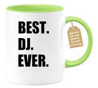 quotedazur Café-Croissant - DJ Custom Coffee Mug - Best. Dj. Ever. - Modern Humorous DJ Gift