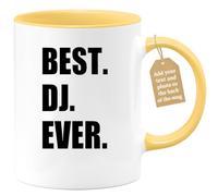 quotedazur Café-Croissant - DJ Custom Coffee Mug - Best. Dj. Ever. - Modern Humorous DJ Gift